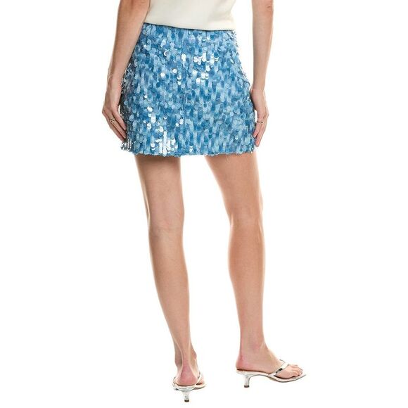 Milly WomensModern Mini Skirt, Blue